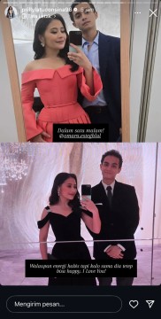 Prilly Latuconsina di Resepsi Luna & Maxime (instagram)
